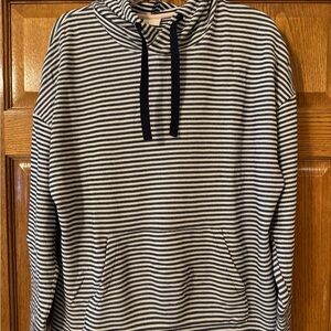 a new day Black and White Striped women's Hoodie